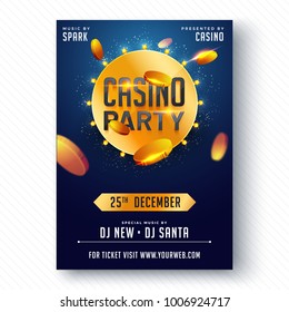 Party vector poster template design.
