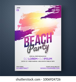 Party vector poster template design.