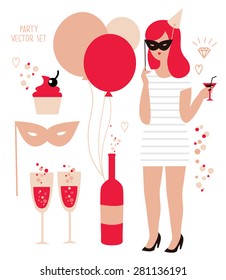 Party Vector Set Illustration