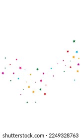 Party Party Vector White Background Universe Border. Color Festive Rain Pattern. Confetti Vector White Background Wallpaper. Happy Light Space Texture.