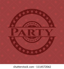 Party vintage red emblem