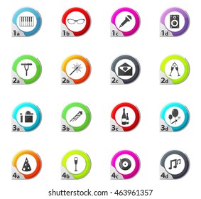 Party web icons for user interface design