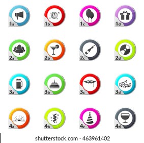 Party web icons for user interface design