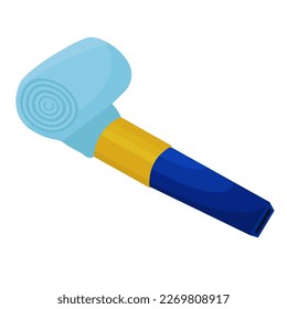 Party Whistle flat vector illustration