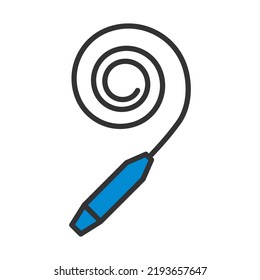 Party Whistle Icon. Editable Bold Outline With Color Fill Design. Vector Illustration.