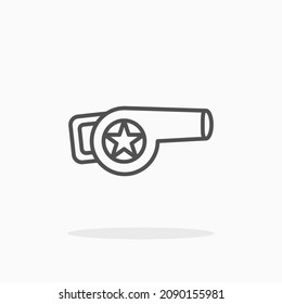 Party Whistle icon. Editable Stroke and pixel perfect. Outline style. Vector illustration. Enjoy this icon for your project.