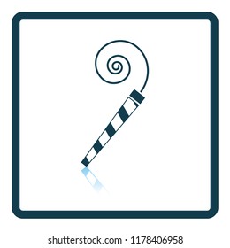 Party whistle icon. Shadow reflection design. Vector illustration.
