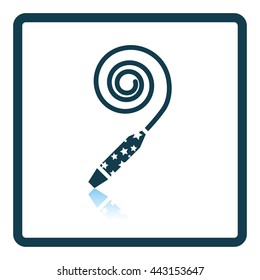 Party whistle icon. Shadow reflection design. Vector illustration.