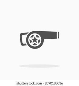 Party Whistle icon. Solid or glyph style. Vector illustration. Enjoy this icon for your project.