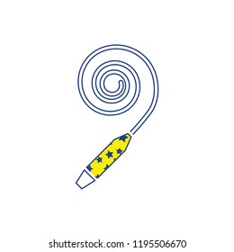 Party whistle icon. Thin line design. Vector illustration.