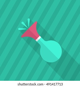 Party whistle icon , Vector flat long shadow design.