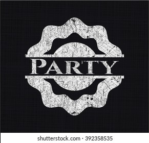 Party written on a blackboard
