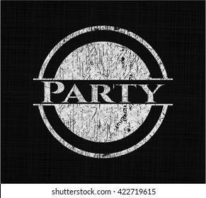 Party written on a chalkboard