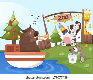 party zoo vector
