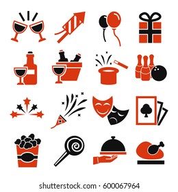 party,carnival, celebration icon set