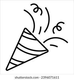 PartyPop, Simple Party-Related Vector Line Icon