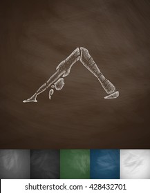 parvatasana icon. Hand drawn vector illustration