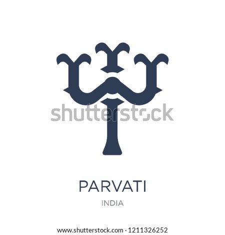 Parvati icon. Trendy flat vector Parvati icon on white background from india collection, vector illustration can be use for web and mobile, eps10