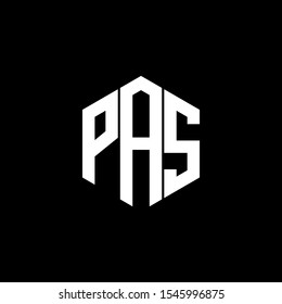 PAS Letter Logo Design polygon Monogram Icon Vector Template