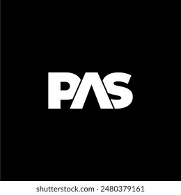 PAS letter monogram typography logo