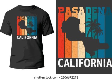 Pasadena california t shirt design.