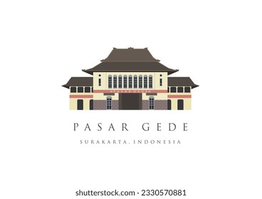 pasar gede solo city. surakarta landmark. the landmark Icon of solo City, surakarta, indonesia.