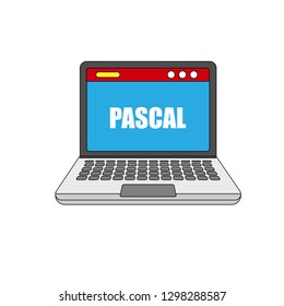 pascal text and laptop 