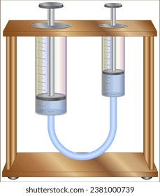 Pascal's Law Demonstrator is an apparatus used in fluid mechanics to demonstrate Pascal's principle,