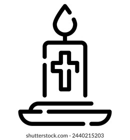 Paschal Candle Icon For web, app, infographic, etc