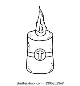 Paschal candle sacred icon