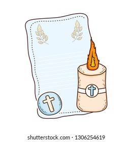 Paschal candle sacred icon