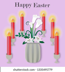 Paschal candle vector image.