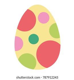 Paschal easter egg. April celebration religion symbol. 