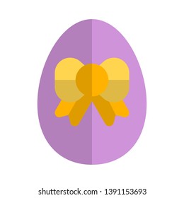 paschal egg gifted and wrapped with ribbon knot