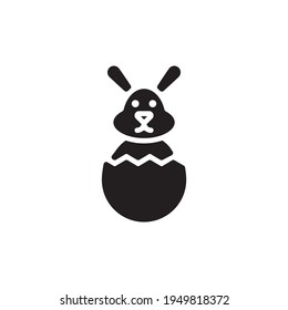 Paschal Rabbit icon in vector. Logotype