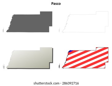 Pasco County (Florida) Outline Map Set