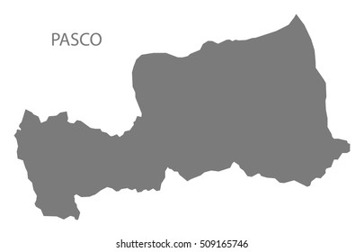 Pasco Peru Map grey