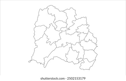 Pashchimi Singhbhum district map outline, Pashchimi Singhbhum District, Jharkhand state, Republic of India, Government of Jharkhand, Indian territory, Eastern India, politics, village, tourism