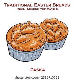 Paska is a traditional Ukrainian Easter bread, often braided and enriched with eggs and butter, symbolizing the resurrection of Christ.