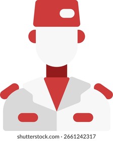 Paskibraka diseño de icono de estilo plano