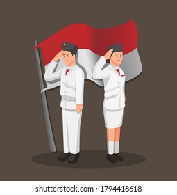 paskibraka images stock photos vectors shutterstock https www shutterstock com image vector paskibraka youth organization raising lowering indonesia 1794418618