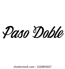 paso doble label on white background