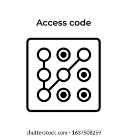 pass code or access code icon vector. perfect access code vector - symbol. beautiful or entrance code  element. web design and mobile design. premium quality element-vector.