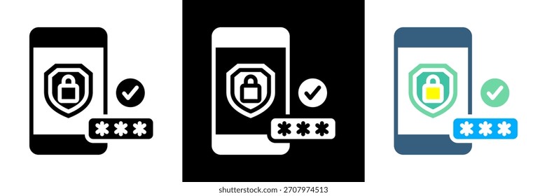 Icono de código de paso de la Ilustración vectorial de estilo de glifo