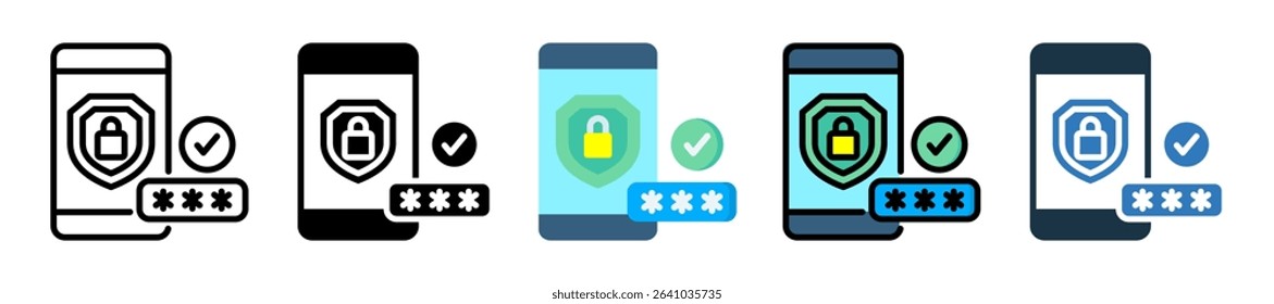 Pass Code Icon Multiple Style