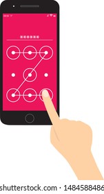 pass code interface for lock screen login or enter password pages concept of ui design