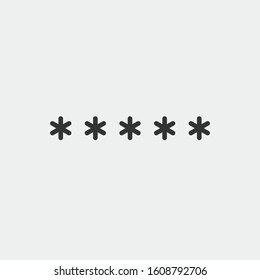 Pass code vector icon hidden security