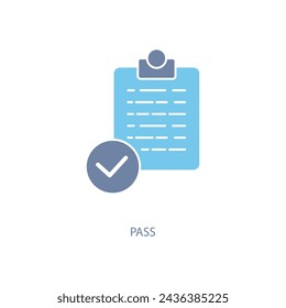 pass concept line icon. Simple element illustration. pass concept outline symbol design.
