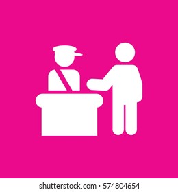 pass control icon illustration isolated vector sign symbol