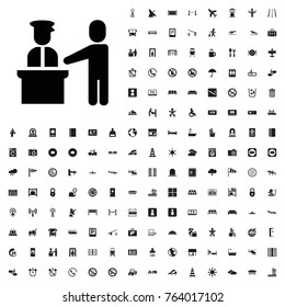 Pass control icon illustration isolated vector sign symbol. airport icons set for web and mobile.